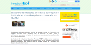 ENCUENTRO DIRECTORES, DOCENTES Y PSICOLOGOS DE INSTITUCIONES EDUCATIVAS PRIVADAS CONVOCADA POR LA AINEP